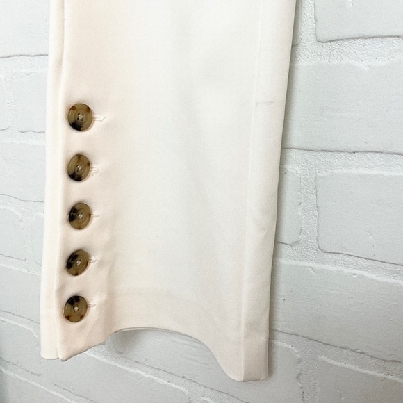 NWT Ecru Ankle Sailor Trousers Pants Off-White/Vanilla/Cream Flare Sz 4 or 6 - Picture 8 of 13